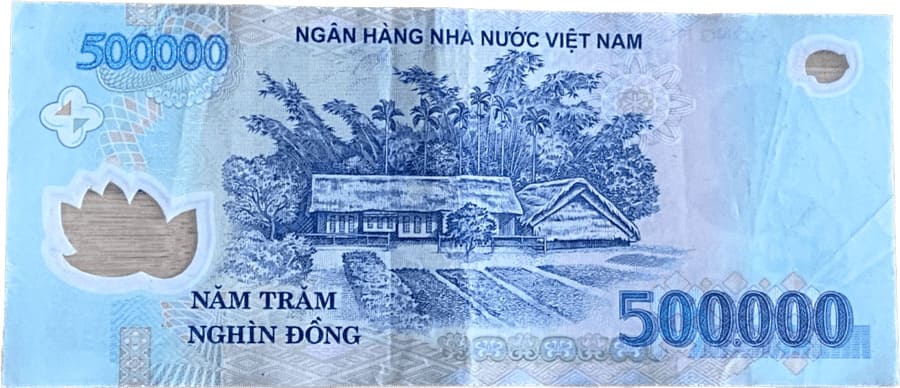 ★特別セール★ベトナムのドン50万ドン札×10枚　500万ドン　2日間限定　即落札。銀行振込優先 品質保証書付ベトナム ドン 50万ドン 10枚 ベトナムドン